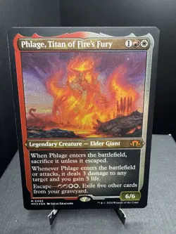MTG Modern Horizons 3 Phlage, Titan of Fire's Fury Etched Foil Mythic NM - Image 1