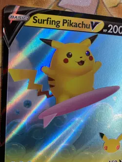 Pokemon Celebrations: Surfing Pikachu V 008/025 - NM Print Shift Error - Image 1