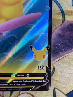 Pokemon Celebrations: Surfing Pikachu V 008/025 - NM Print Shift Error - Image 3