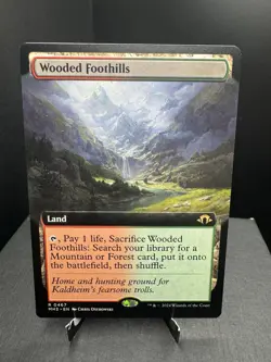 MTG Modern Horizons 3 Wooded Foothills Extended Art Regular Rare NM - Image 1