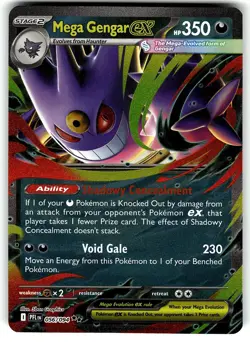 Pokemon Mega Gengar ex 056/094 Phantasmal Flames Double Rare Holo NM - Image 1