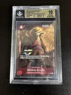 One Piece Promo Monkey D Luffy Silver Foil Championship 2023 Celebration BGS 10 - Image 1