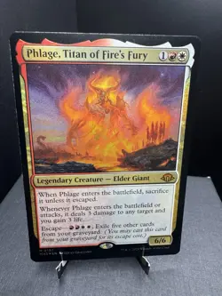 MTG Modern Horizons 3 Phlage, Titan of Fire's Fury Foil Mythic NM - Image 1