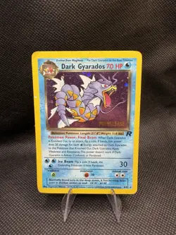 Dark Gyarados 8/82 WOTC Team Rocket Holo Rare PRERELEASE Pokemon Card - Image 1