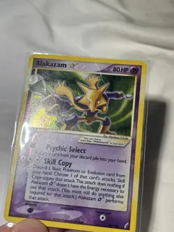 Alakazam Gold Star Holo Pokemon Card 99/100 Crystal Guardians Series (Damaged) - Image 5