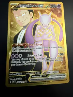 Pokemon Destined Rivals Mewtwo EX Team Rockets Hyper Rare Card 240/182 - Image 1