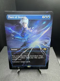 MTG Modern Horizons 3 Flare of Denial Borderless Foil Mythic NM - Image 1