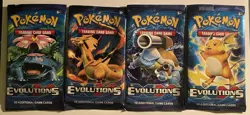 Pokemon XY Evolutions Empty Packs Art Set Of 4 (NO CARDS) - Image 1