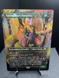 MTG Modern Horizons 3 Springheart Nantuko Borderless Foil Mythic NM - Image 1