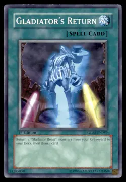 Yu Gi Oh! Gladiators Return GLAS EN059 GLAS 1st Edition 2 Card Lot Regular - Image 1