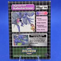 Digimon 25 of 34 Upper Deck Digimon Holo Foil Silver Prism Card Kabuterimon B-2 - Image 2