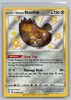 Galarian Stunfisk SV088/SV122 Holo Rare Pokemon Card NM - Image 1