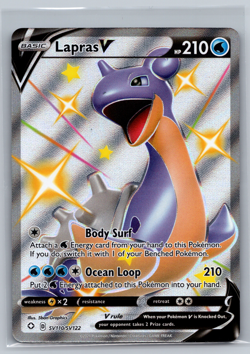 Lapras V - SV110/SV122 - Pokemon Shining Fates Sword Shield Shiny Rare Card NM - Image 1