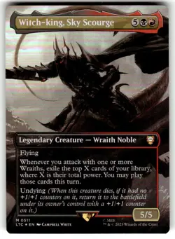 MTG Witch-king, Sky Scourge (Borderless) Foil NM Commander Lord of the Rings - Image 1