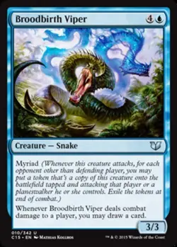 1 x Broodbirth Viper - Commander 2015 - Moderate Play - MTG - Image 1