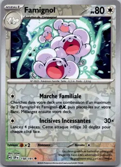 Carte Pokemon Famignol 158/191 Reverse 2024 - Image 1
