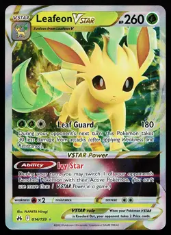 Leafeon VSTAR 014/159 Holo Crown Zenith Pokemon Card - Image 1