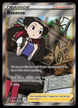 Roxanne GG66/GG70 Ultra Rare Crown Zenith Galarian Gallery Pokemon Card - Image 1