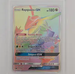 Pokemon 2018 Celestial Storm Rayquaza GX 177/168 PSA 9 Holo Full Art Secret - Image 4