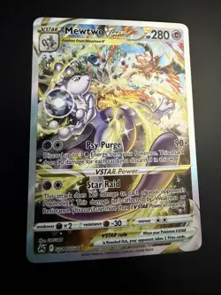 2023 POKEMON SWORD AND SHIELD CROWN ZENITH GG44 FULL ART/MEWTWO VSTAR CLEAN - Image 1
