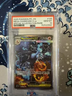 Pokemon 2025 Mega Charizard X ex 125/094 SIR Phantasmal Flames GEM MINT PSA 10 - Image 1