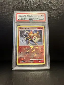 Pokemon POP Series 8 Chimchar Cracked Ice PSA 8 NM - Mint - Image 1