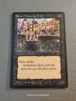 MTG Arabian Nights STONE-THROWING * DEVILS Magic The Gathering - Image 1