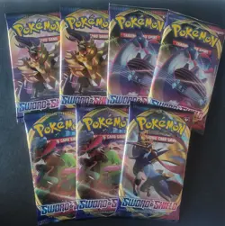 (7) Pokemon Sword & Shield Base Set Booster Packs - Image 1