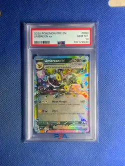 UMBREON EX 2025 POKEMON PRE EN-PRISMATIC EVOLUTIONS #060 RARE PSA 10 Gem Mint - Image 3