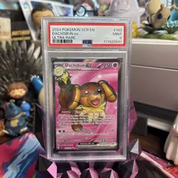 2024 POKEMON SCR EN-STELLAR CROWN ULTRA RARE #160 DACHSBUN EX PSA 9 - Image 1