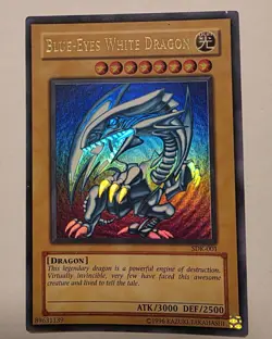 Yugioh Blue Eyes White Dragon SDK-001 Faded Misprint - Image 2