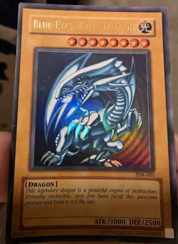 Yugioh Blue Eyes White Dragon SDK-001 Faded Misprint - Image 4