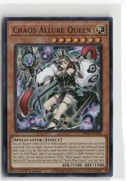 Yugioh Chaos Allure Queen MP25-EN242 Ultra Rare NM 1st Ed - Image 1