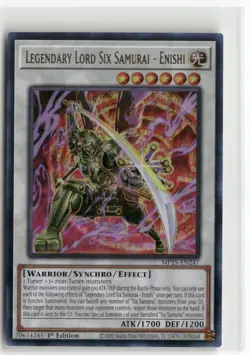 Yugioh Legendary Lord Six Samurai - Enishi MP25-EN247 Ultra Rare NM 1st Ed - Image 1