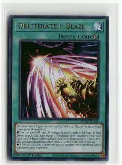 Yugioh Obliterate!!! Blaze MP25-EN225 Ultra Rare NM 1st Ed - Image 1