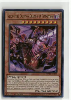 Yugioh Veidos the Eruption Dragon of Extinction MP25-EN175 Ultra Rare NM 1st Ed - Image 1