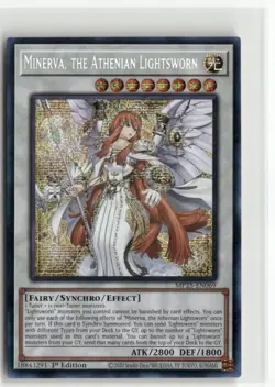 Yugioh Minerva, the Athenian Lightsworn MP25-EN069 Prismatic SR NM 1st Ed - Image 1