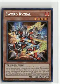 Yugioh Sword Ryzeal MP25-EN118 Prismatic Secret Rare NM 1st Ed - Image 1