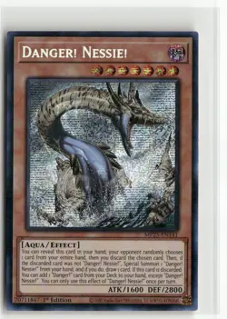 Yugioh Danger! Nessie! MP25-EN141 Prismatic Secret Rare NM 1st Ed - Image 1