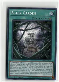 Yugioh Black Garden MP25-EN132 Prismatic Secret Rare NM 1st Ed - Image 1