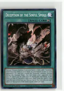 Yugioh Deception of the Sinful Spoils MP25-EN113 Prismatic Secret Rare NM 1st Ed - Image 1