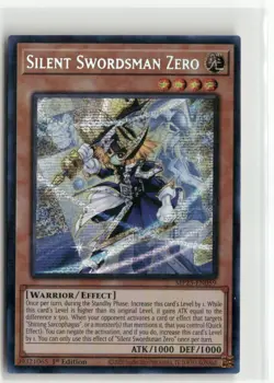 Yugioh Silent Swordsman Zero MP25-EN059 Prismatic Secret Rare NM 1st Ed - Image 1