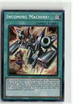 Yugioh Incoming Machine! MP25-EN111 Prismatic Secret Rare NM 1st Ed - Image 1