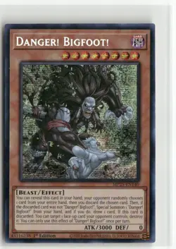 Yugioh Danger! Bigfoot! MP25-EN140 Prismatic Secret Rare NM 1st Ed - Image 1