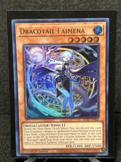 Yugioh! TCG - Dracotail Faimena - Ultra Rare - Justice Hunters - JUSH-EN002 - Image 1