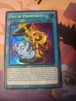 YUGIOH POT OF PROSPERITY RA01-EN066 SUPER 1ST ED - Image 1