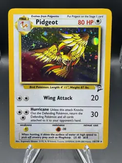 Pokemon Pidgeot 2000 Base Set 2 Holo Rare Card 14/130 WOTC 2nd Edition - Image 1