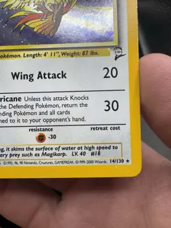 Pokemon Pidgeot 2000 Base Set 2 Holo Rare Card 14/130 WOTC 2nd Edition - Image 5