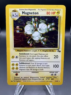 1999 Fossil Set Magneton Holo 11/62 Rare WOTC Pokemon Card TCG Original - Image 1