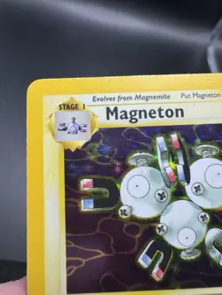 1999 Fossil Set Magneton Holo 11/62 Rare WOTC Pokemon Card TCG Original - Image 3